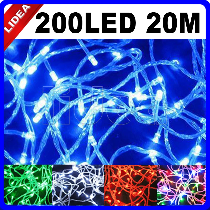 

20M 200 LED 9 Colors Garden New Year Xmas Navidad Garland LED Christmas Decoration Outdoor Fairy String Wedding Light CN C-32