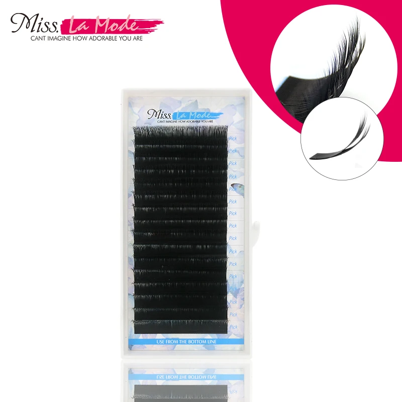 Misslamode 0.07 double curl Volume Eyelash Extension individual eyelashes Mink False Fake Lashes eyes lashes false eyelashes