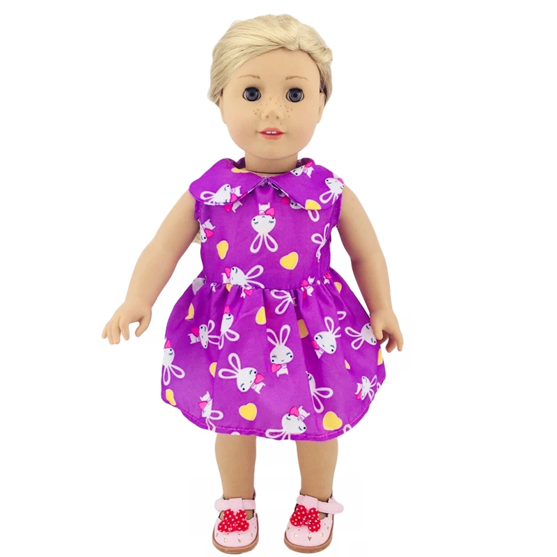 

Clothes For Doll Fit 18 inch 43cm Born Baby Girl Purple Yellow Star Dress Suit Pajama suit Accessories For Baby Birthday Gift