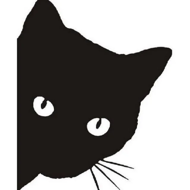 15 12 cm gato rosto olhando adesivos de carro decalques adesivo de