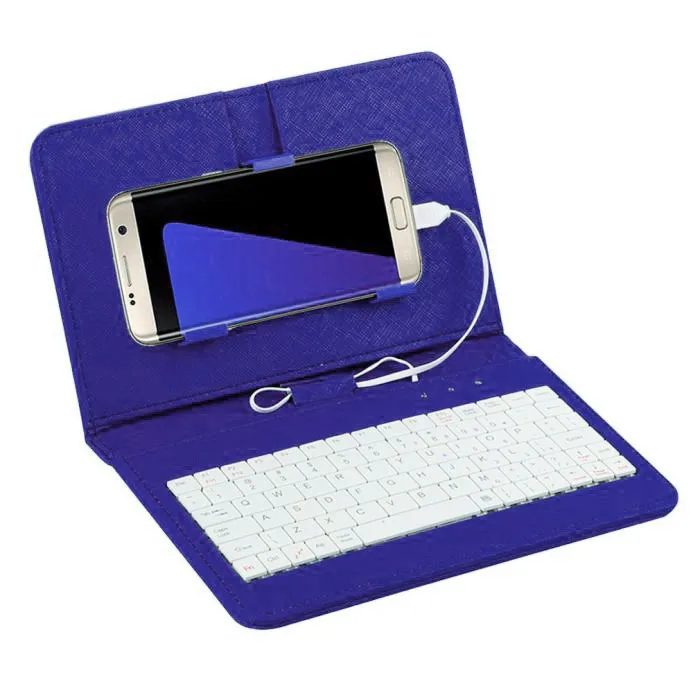Универсальный проводной Чехол-кобура с откидывающейся клавиатурой для мобильного телефона Andriod 4,2 ''-6,8'' 20A Прямая поставка - Цвет: Синий