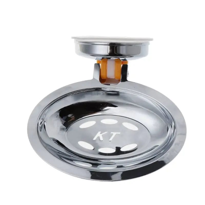 

Stainless Steel Vacuum Suction Cup Soap Holder Soap Dish for Bathroom Kitchen