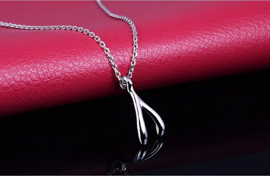 

Korea The Heirs Wishbone Necklaces & Pendants For Women 2018 Gift Jewelry Make a wish