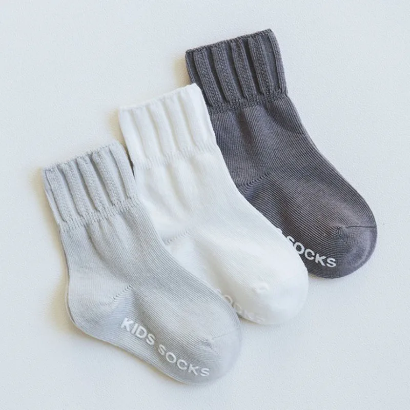 6 пар, хлопковые носки для малышей, носки для новорожденных мальчиков и девочек, милые носки для малышей, Размер 0-3 лет - Цвет: dark gray
