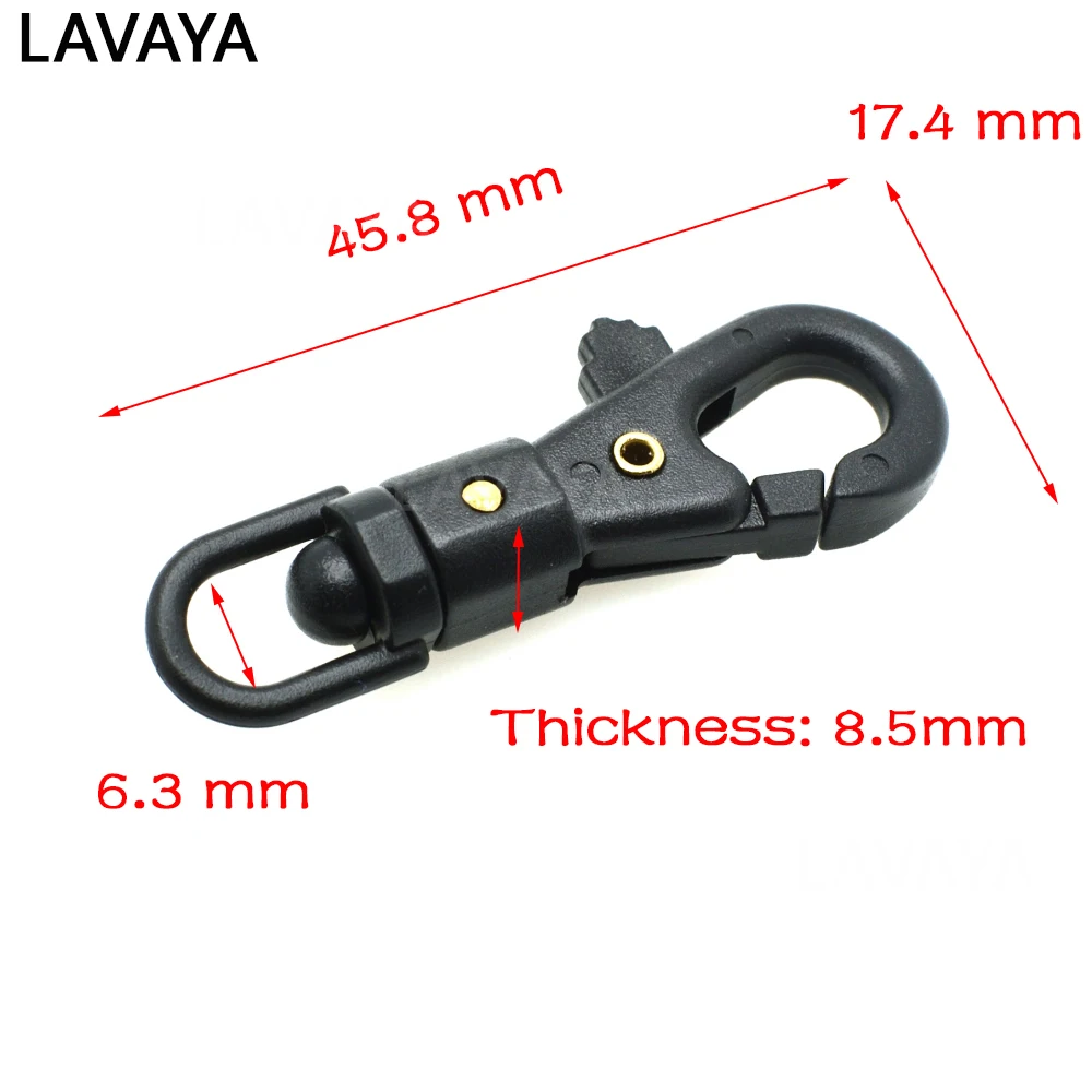 

5pcs 1/4'' Plastic Swivel Snap Hook For Weave Paracord Lanyard Buckles Backpack Webbing 6.3mm