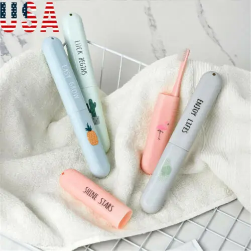 

Travel Portable Toothbrush Toothpaste Holder Storage Box Case Pencil Container