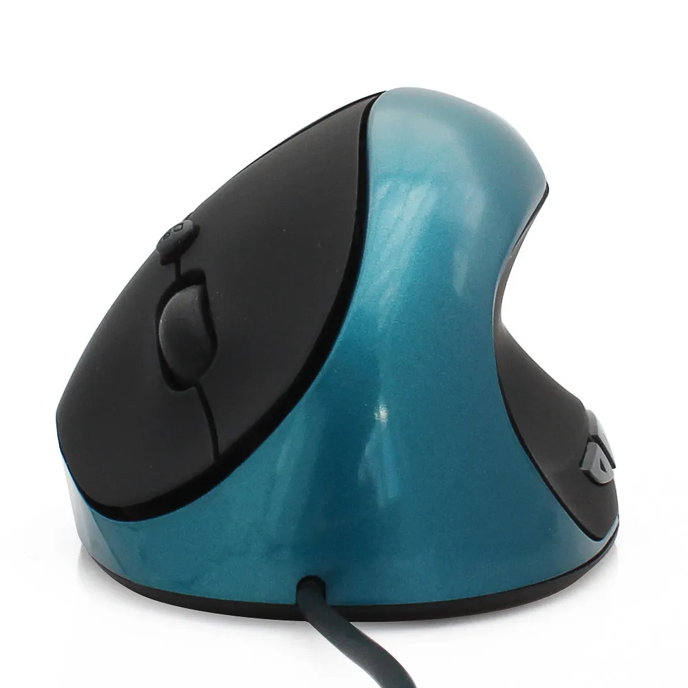 Проводная мышь Вертикальный эргономичный мышь 1600 dpi Регулируемая Mause USB 6D оптическая подставка для запястья Игровые Мыши для ПК ноутбука настольного геймера - Цвет: Dark  Blue