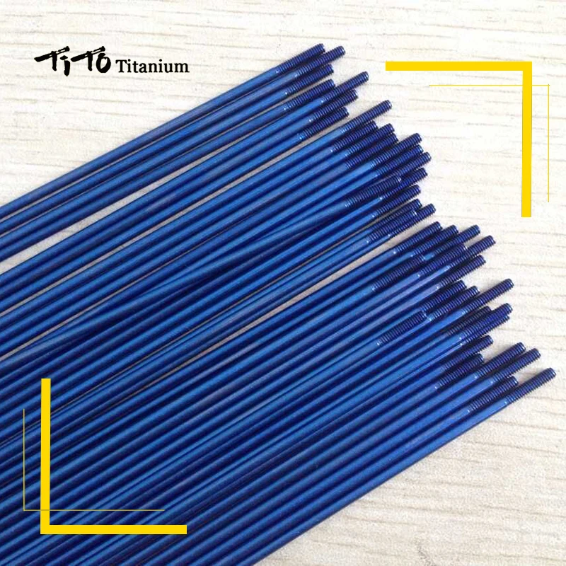 TiTo Titanium Alloy Mountain or Road Wheel Bicycle Spokes Elbow /Straight Pull Customizable Length 28/32/36/44 pcs multicolour