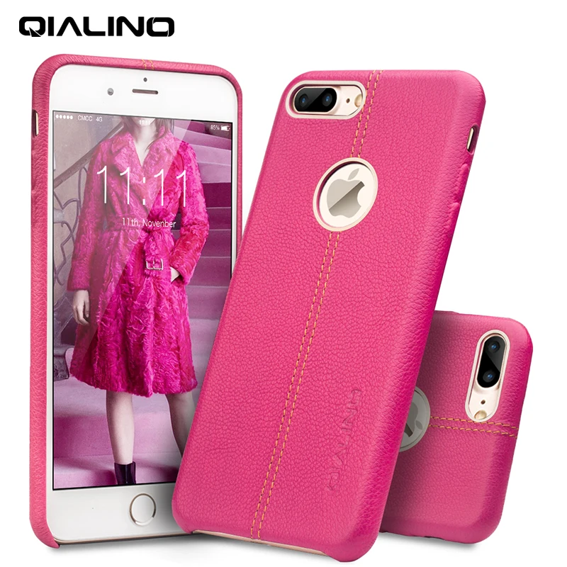 

QIALINO Fashion Case for iPhone 7 Genuine Leather Back Luxury Cover for Apple for iPhone 7 Plus Slim New Phone Case 4.7/5.5 inch