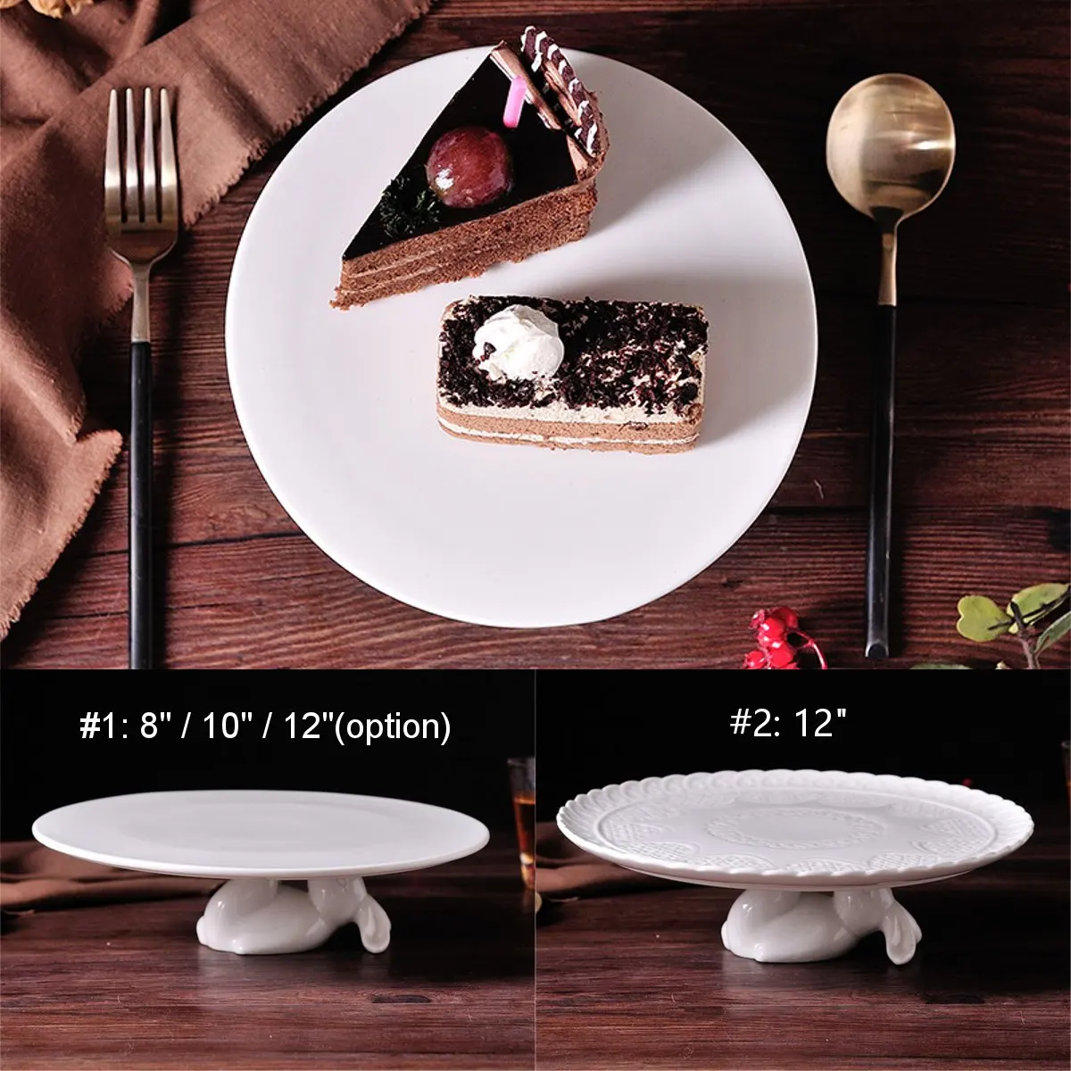

Ceramics Rabbit Round Cake Stand Holder Cupcake Dessert Display Plate Tray Wedding Decoration Party Cake Tools 8/10/12 Inch