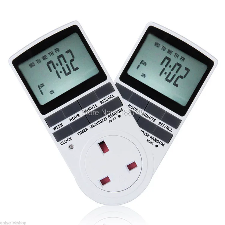 Plug In Digital Timer Switch with Large LCD Display, 7 Day Programmable