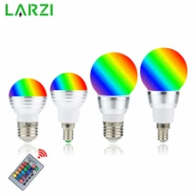 RGB светодиодный светильник E27 E14 3 Вт 5 Вт 16 меняющий цвет RGB волшебный светильник лампа 85-265 в 110 В 220 В RGB Светодиодный точечный светильник с пультом дистанционного управления