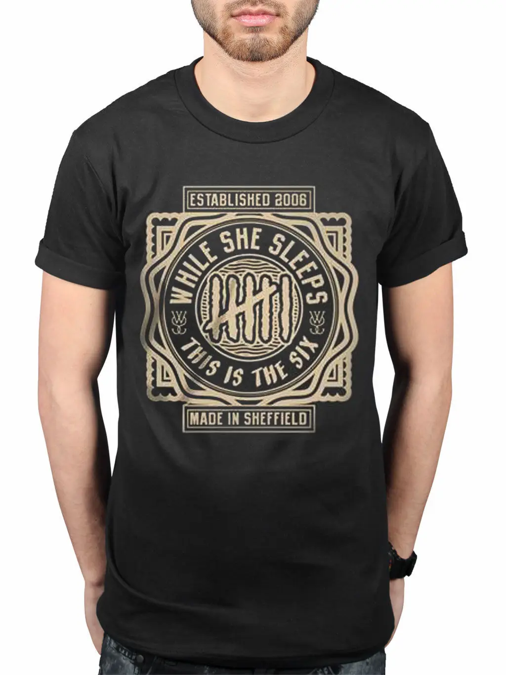 Official While She Sleeps This Is The Six T-Shirt Metalcore Band WSS Death Toll | Мужская одежда