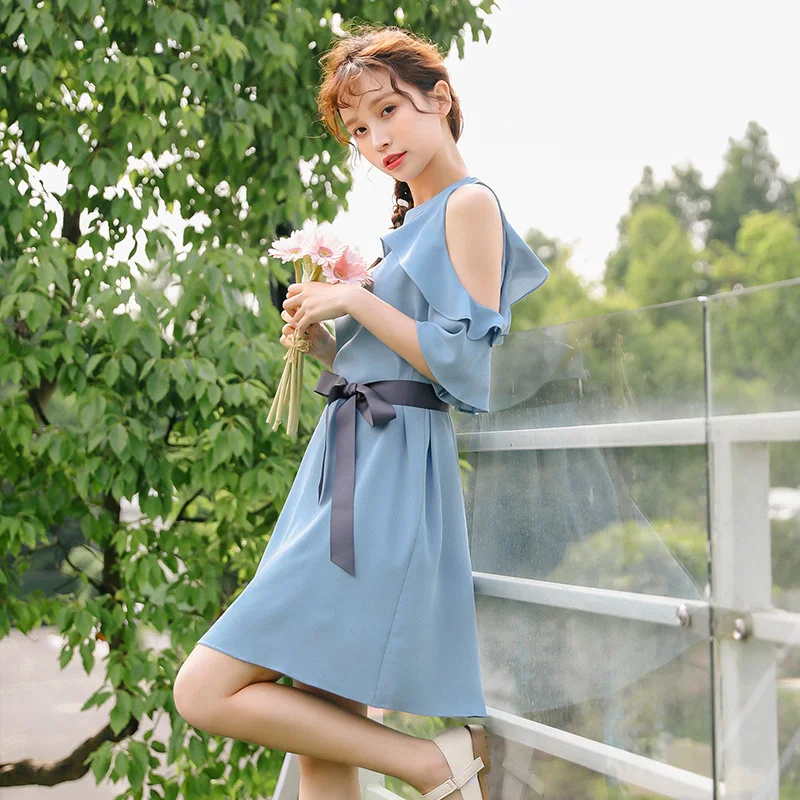 Летнее платье для женщин 2019 корейский ulzzang harajuku kawaii модные милые пикантные Винтаж
