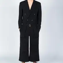 M-4XL Горячая Весна мужской Новая мода Девять штаны Подиум брюки комбинезоны Свободный комбинезон