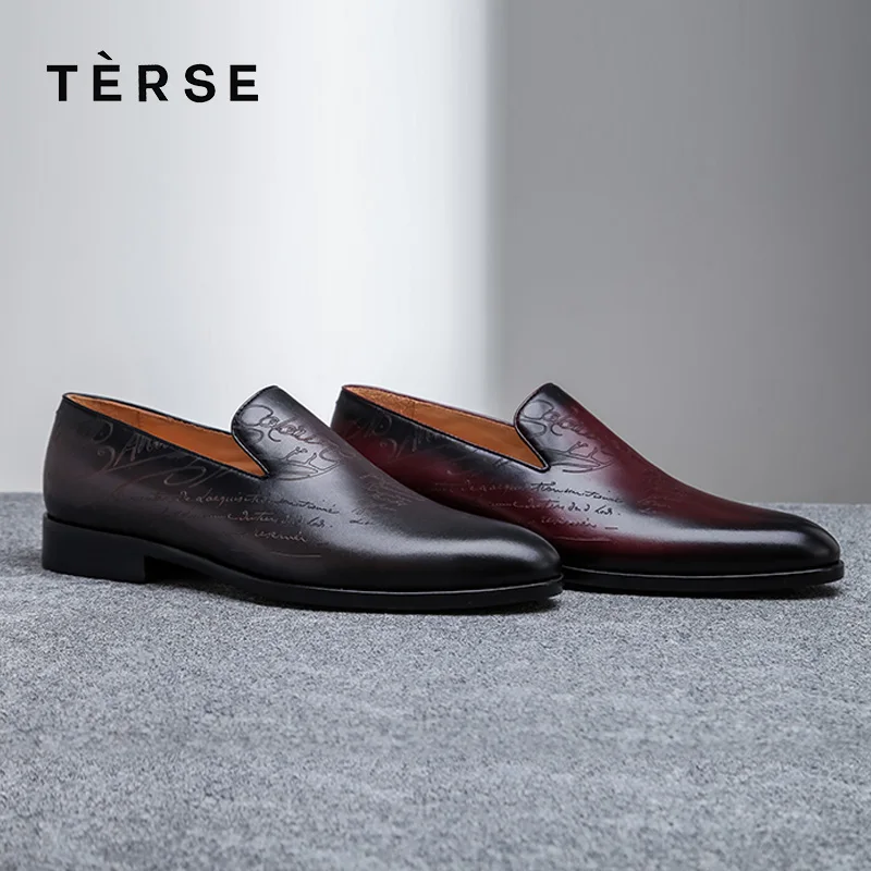 

TERSE_Goodyear Shoes Luxury Men Loafers Cowhide Dress Shoes Top Quality Handmade Leather Shoes Italian Design 2 Colors in Stock