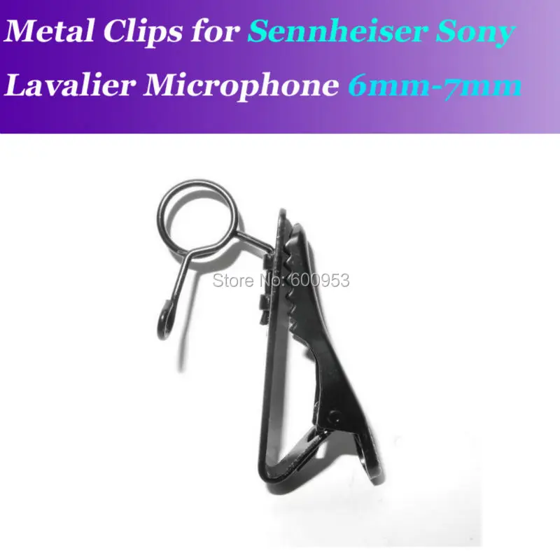 MICROFONO PROFESSIONALE Lavalier 5x Ricambio Clip Per Sennheiser ME2 Sony V1/D11 6-7mm1/4" 