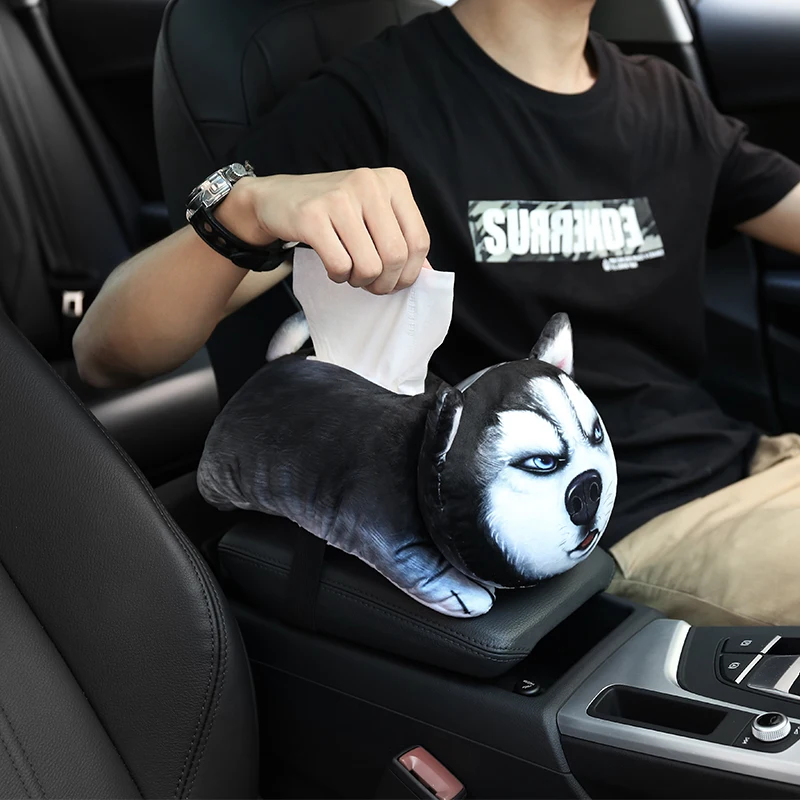 

Car armrest box plush cute animal tissue box Holder Back Hanging car interior styling Paper Towel Box 8 types