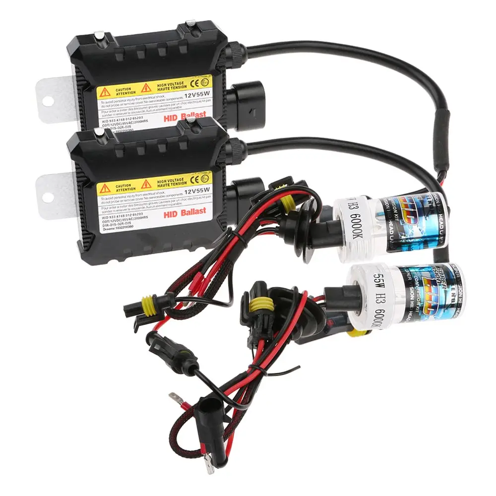 

55W Xenon HID Bulb Headlight Lamp Ballast Kit H3/H7/9006