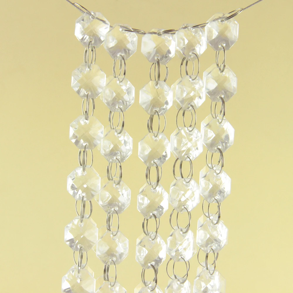 10 м гирлянда «алмазные нити» радужные акриловые хрустальные бусины Свадебная вечеринка Декор, прозрачный гирлянды из нитей