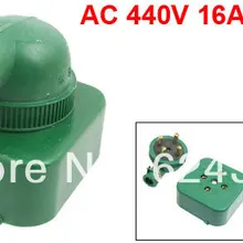 AC 440V 16A 25A зеленый круглый штырь три 3 фазы четыре 4 провода 3P4W 3 P 4 W Rewireable промышленные штепсельные розетки набор