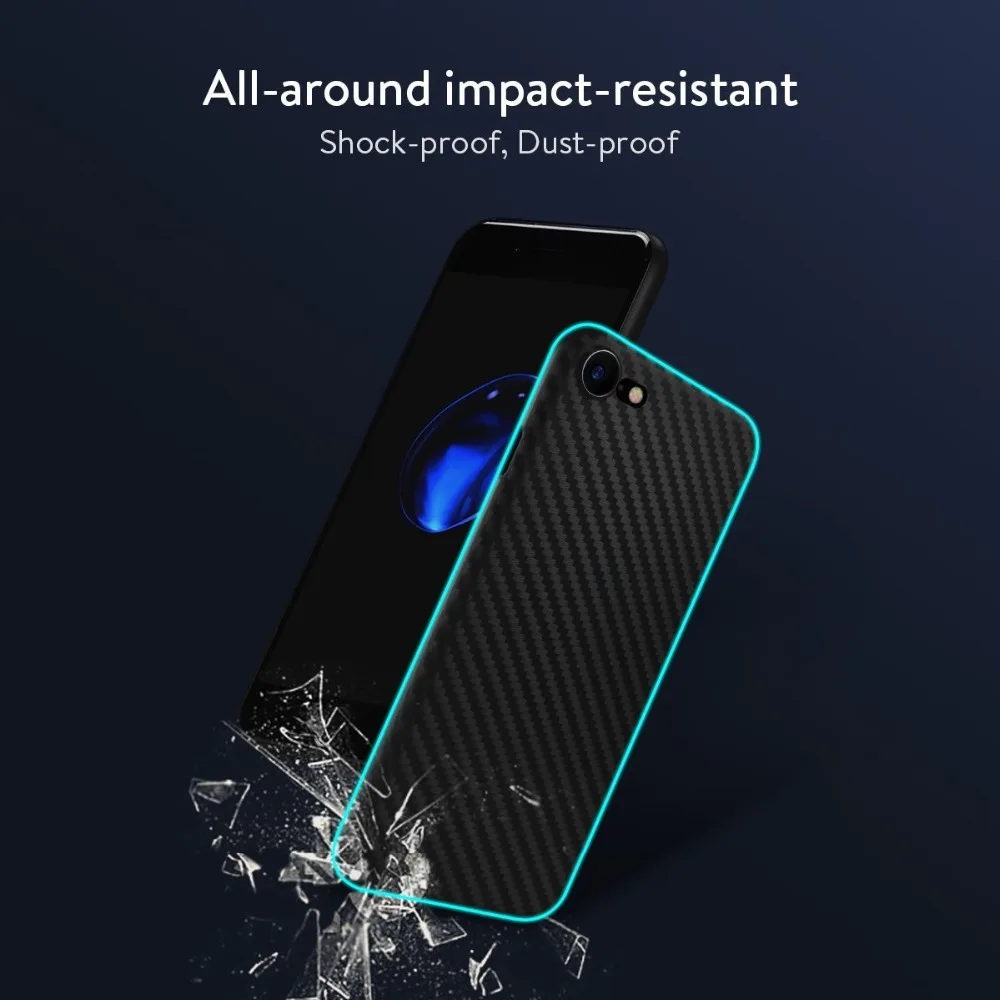 3 YIESOM Carbon Fiber Soft Silicone TPU Phone Case For iPhone X 6 6S 7 8 Plus Back Cover Coque Ultra Thin Case For iPhone X 10