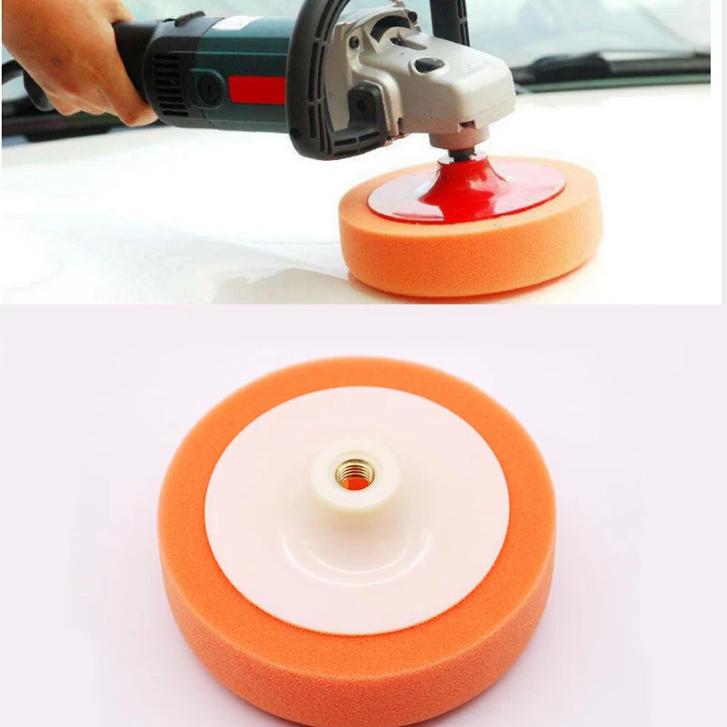 

1 Pcs 5 inch M10 Burnishing Foam Sponge Polishing Cone Shaped Buffing Pads For Car Wheel Hub Tool Car Cleaning Paint care