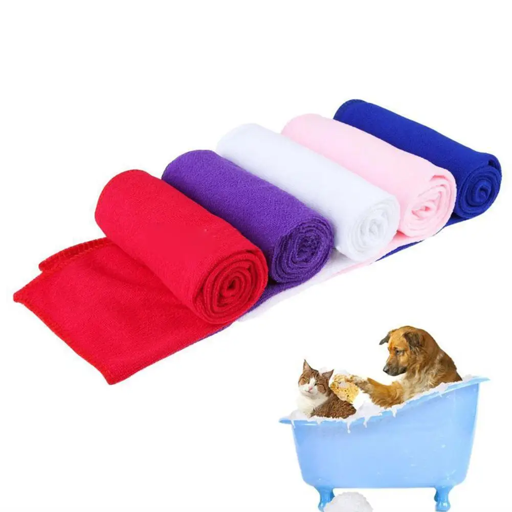 

HOT SALE! Soft Fast Drying Pet Puppy Dog Cat Microfiber Bath Towel Water Absorption Dog Accessories