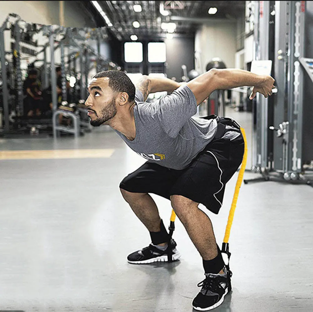 Эспандер многофункциональный тренировочный тренажер для ног с 4 трубками эластичные тяговые ленты для йоги, фитнеса, педали для бодибилдинга