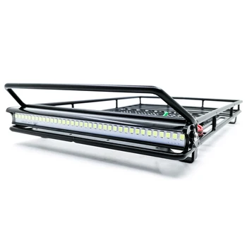 

Metal Roof Rack with/without Roof Light Bar for 1/10 Traxxas TRX4 Ford Bronco Wrangler D90 Axial SCX10 RC Car Parts 234*148mm