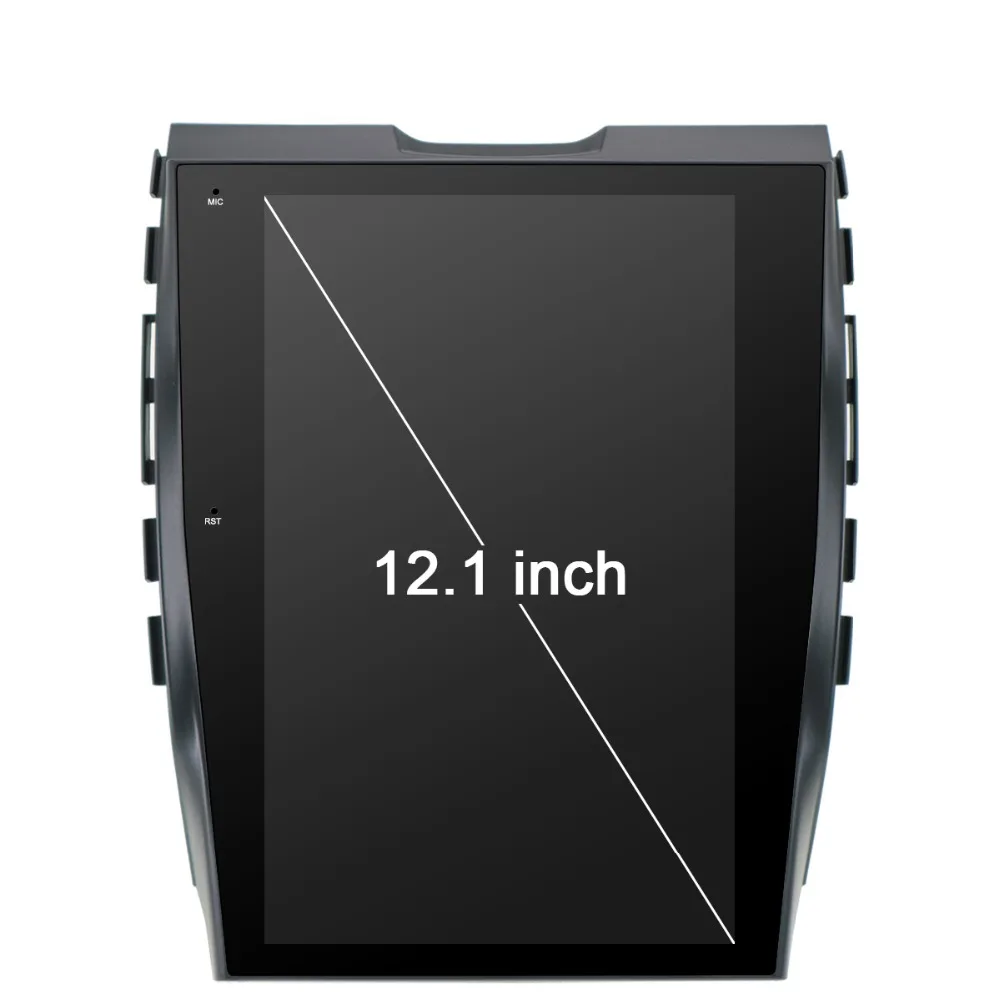 Discount Tesla vertical scree 12.1 Inch Android 7.1 Car GPS Navigation no DVD Player for Ford Edge 2015 2016 2017 2018 headunit automatic 12