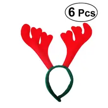 6 шт. милый обруч на голову с рогами обруч для волос для рождественской вечеринки украшения костюмов(красный рога