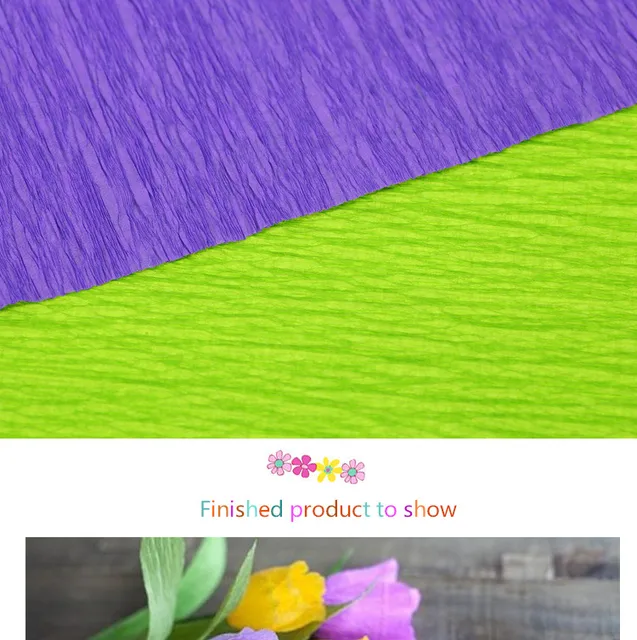 1roll 4.5cm*25 meters Crepe Paper Streamers Tissue Paper Roll Flower Craft  Making Birthday