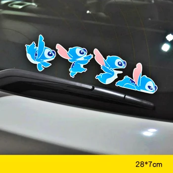 

Aliauto Car Decoration Cartoon Stitch Sticker Cover Scratches Decal for Hyundai Accent I30 I35 Santa Fe Solaris Elantra Parts