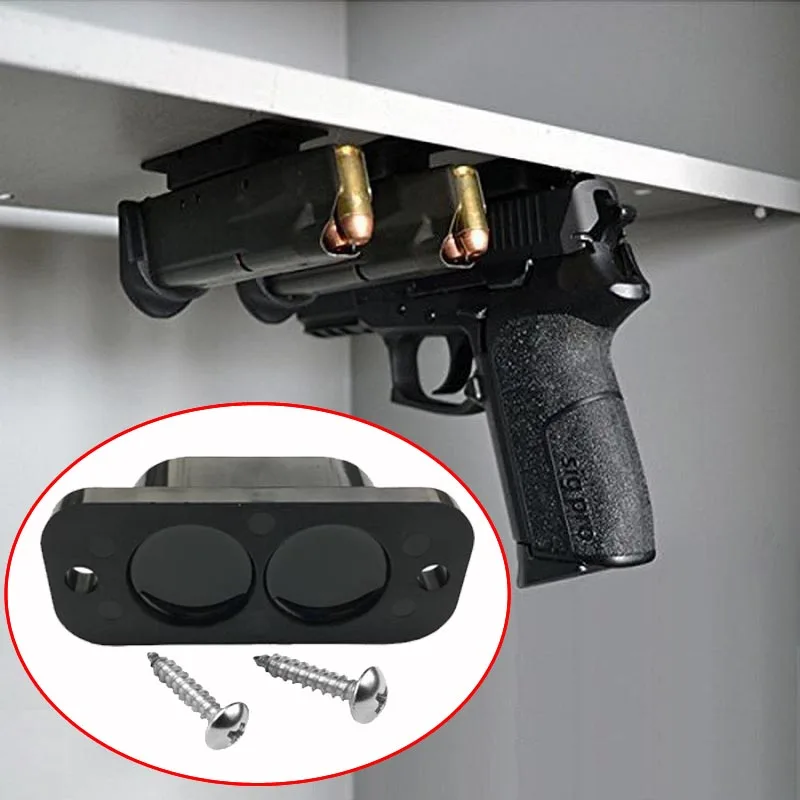 Magnet Concealed Gun Holder for desk bed or under table 25lb Rating USA LOT 
