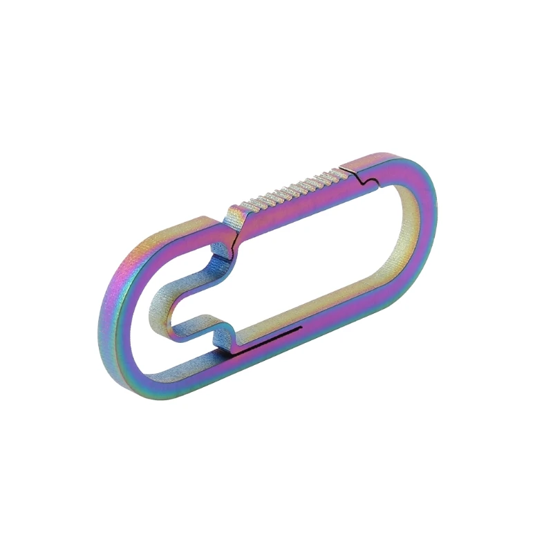2019 الأزياء EDC في الهواء الطلق التخييم حلقة تسلق سبائك التيتانيوم المفاتيح شنقا مشبك خطاطيف قافلة للقفل