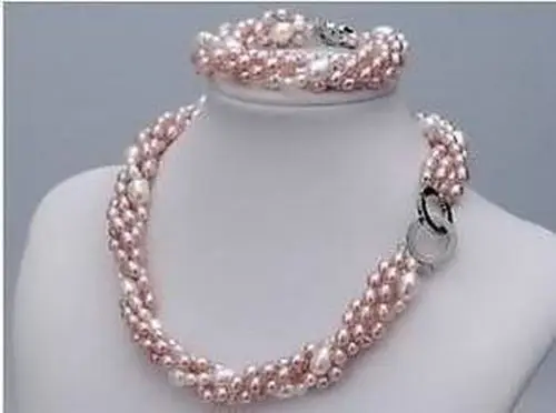 

Miss charm Jew.404 Finery real freshwater pearl necklace Bracelet set (A0423)