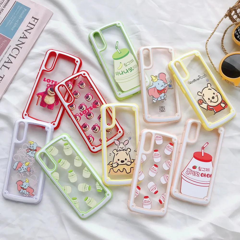 

Netarlier Cartoon Phone Case For Huawei mate20 pro Cute Animals Bear Dumbo Lotso Dinosaur Design Protective Transparent Cover