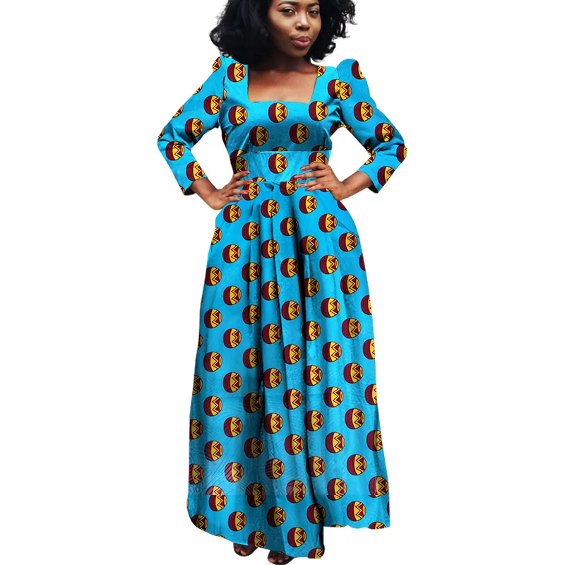 BRW Африканский Базен Riche Дашики ткань платья Африка Воск Принт модный стиль размера плюс одежда для женщин Vestidos WY813