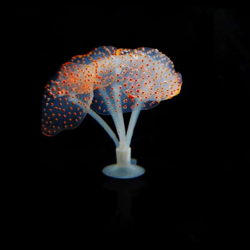 Флуоресцентная яркая Медуза аквариумная украшение для аквариума искусственная светящаяся Медуза силиконовая имитация водного растения