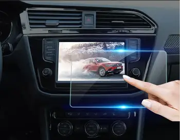 

Car Navigation GPS Screen Glass Steel Protective Film For Volkswagen VW Tiguan 2017 2018 Control of LCD Screen Sticker