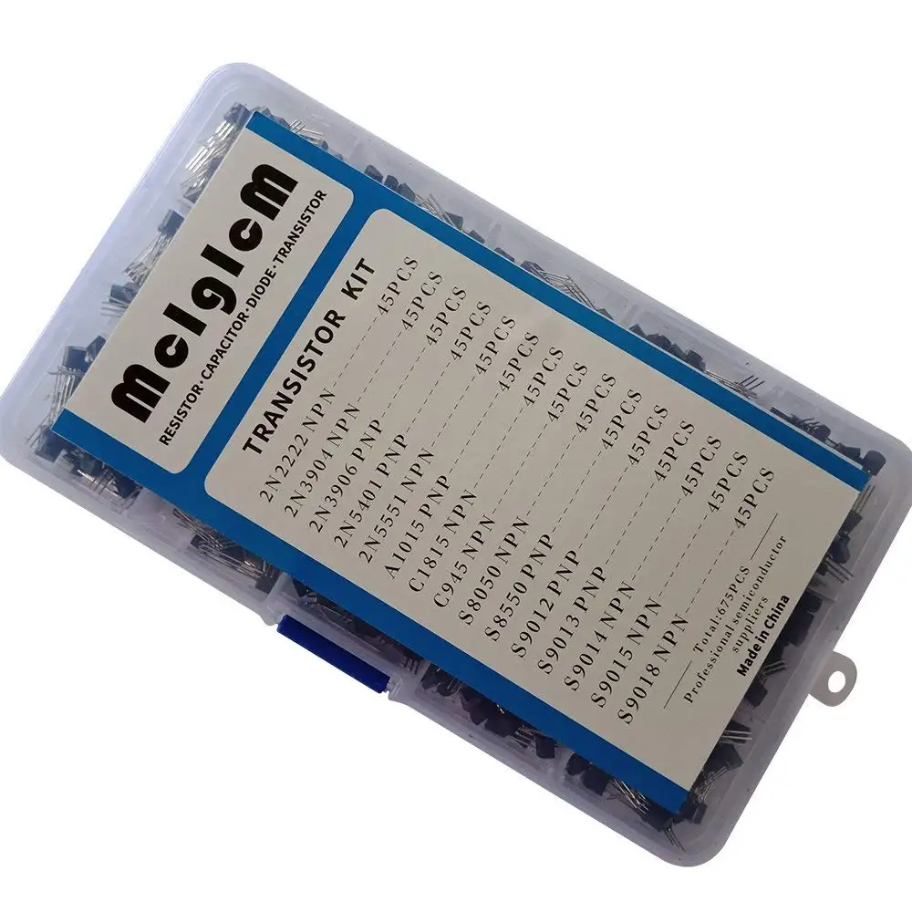Cena MCIGICM 675 Piece 15 wartości 2N2222 S9018 NPN PNP Power tranzystory ogólnego przeznaczenia zestaw asortymentowy