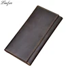 100% Guarantee Crazy Horse Leather Wallet Genuine Leather Long Wallet Men Purse Casual Wallet with big phone pocket,long wallet 1