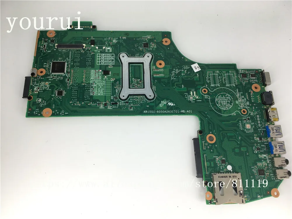 Yourui для Toshiba Satellite C70 C70-B C75-B ноутбук для материнской платы V000358100 6050A2631701 процессор i3-4005u тест ОК