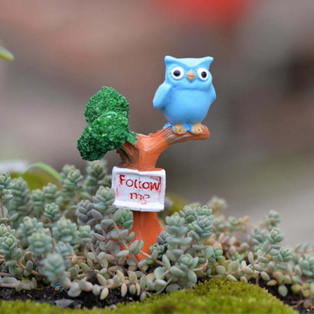 DIY Resin Owl & Tree Branch Mini Crafts Miniatures Fairy Garden Ornaments Bonsai Micro Landscape Garden Decoration home decor DIY Resin Owl & Tree Branch Mini Crafts Miniatures Fairy Garden Ornaments Bonsai Micro Landscape Garden Decoration home decor