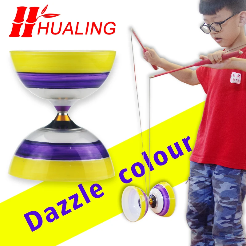 Chinese style 3Bearing Toys Professional Diabolo Set Packing with String Bag china