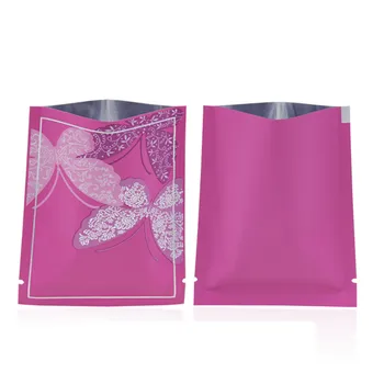 

100pcs Elegant Matt Butterfly Open Top Aluminizing Bag Heat Sealing Bag Facial Mask Powder Gift Herbal Packaging Bag