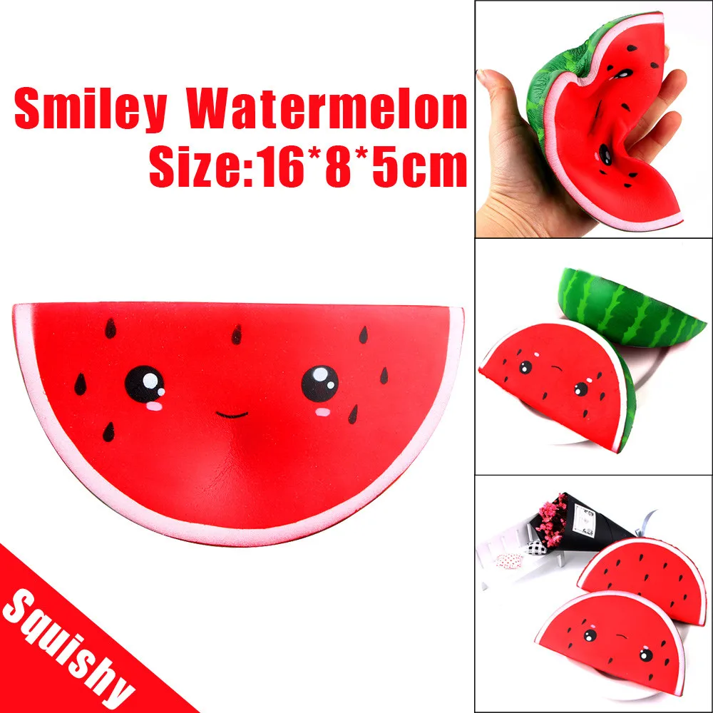 

Squishy Kawaii Collection Cute Smile Watermelon Cream Squeeze Toy Slow Rising Decompression Fun Toys For Girls Decor FE08d