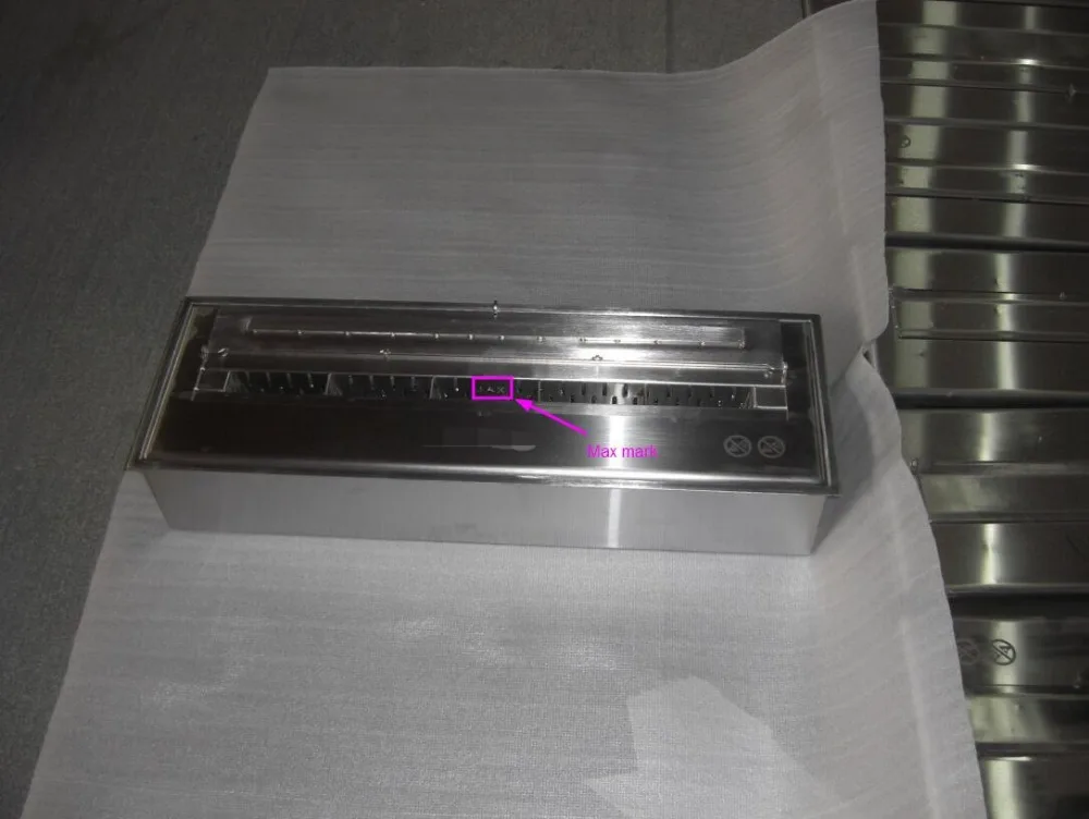 Manual burner with MAX mark 1