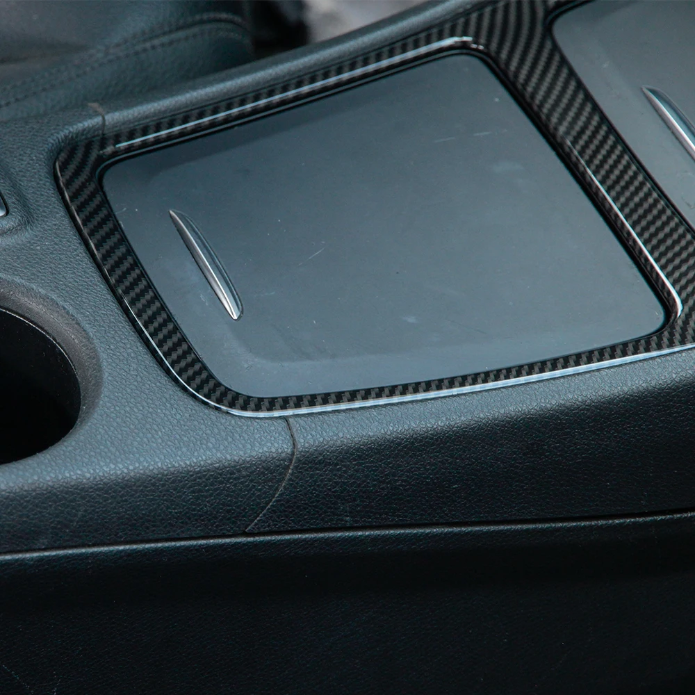 Углеродного волокна консоль Центральная коробка для хранения рамка Панель отделка подходит для Mercedes Benz A180 GLA 200 CLA 220 2013- автомобильные аксессуары